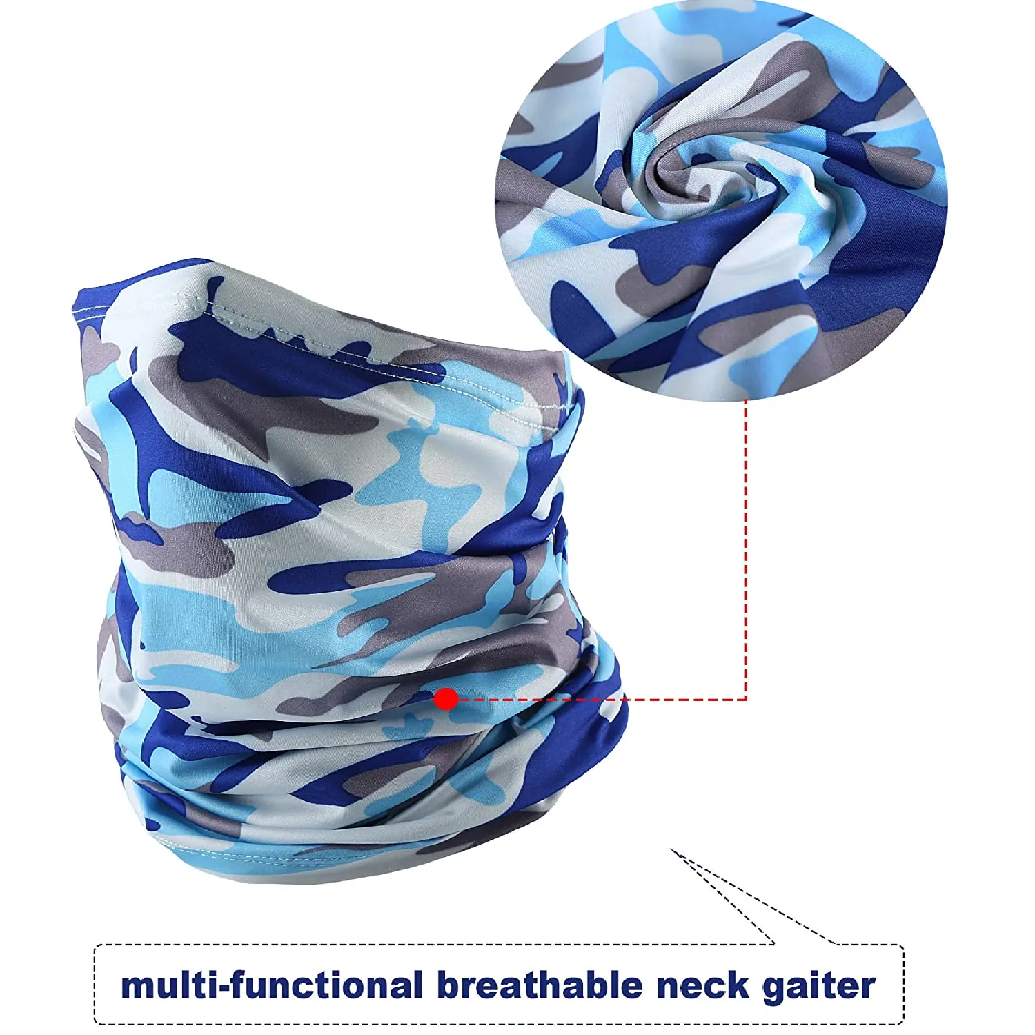 4 Pieces Summer Face Cover Scarf Neck Gaiter Cooling Sunblock Bandana