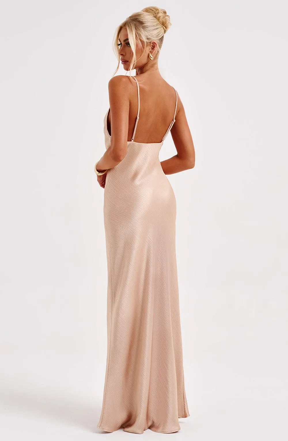 Anja Maxi Graceful Dress - Champagne