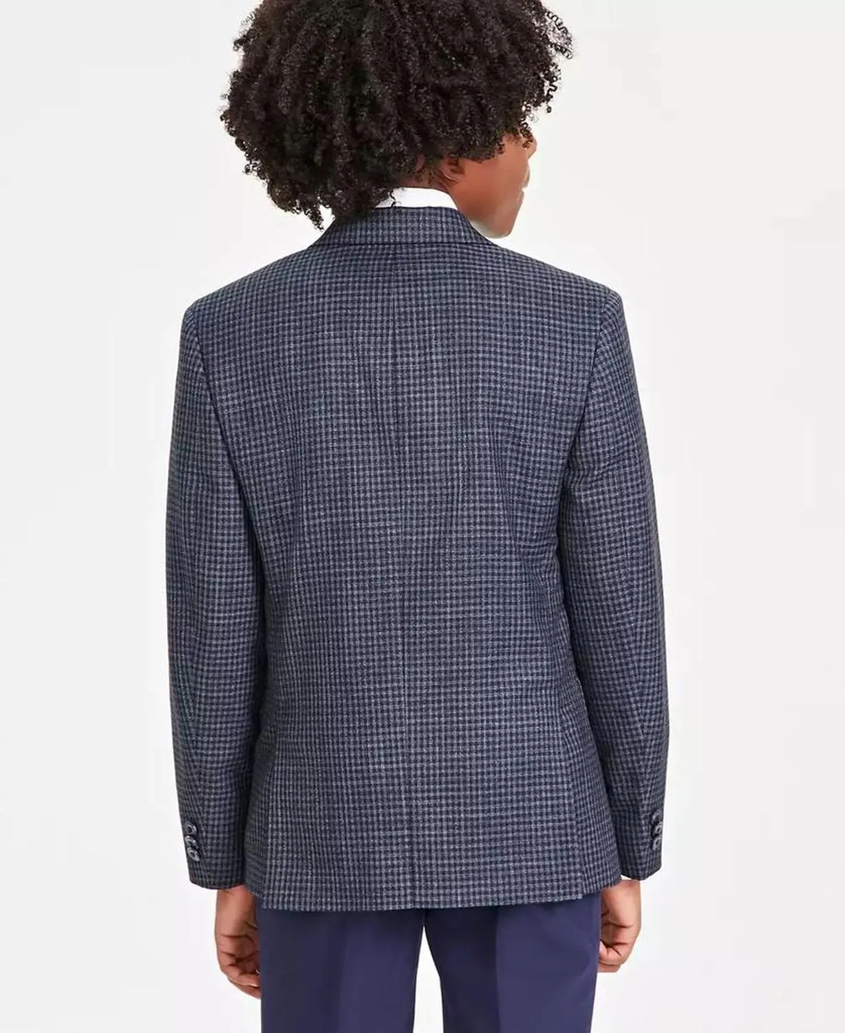 Big Boys Check Stretch Suit Jacket