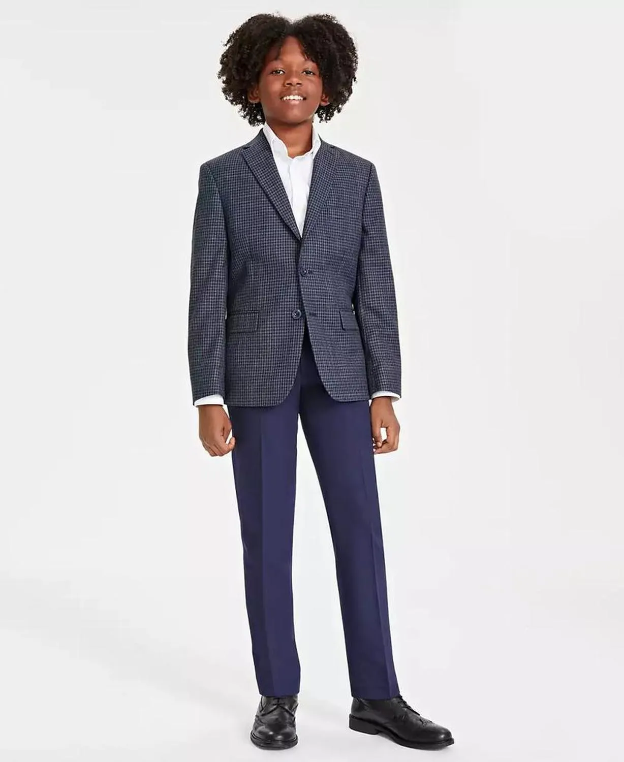 Big Boys Check Stretch Suit Jacket