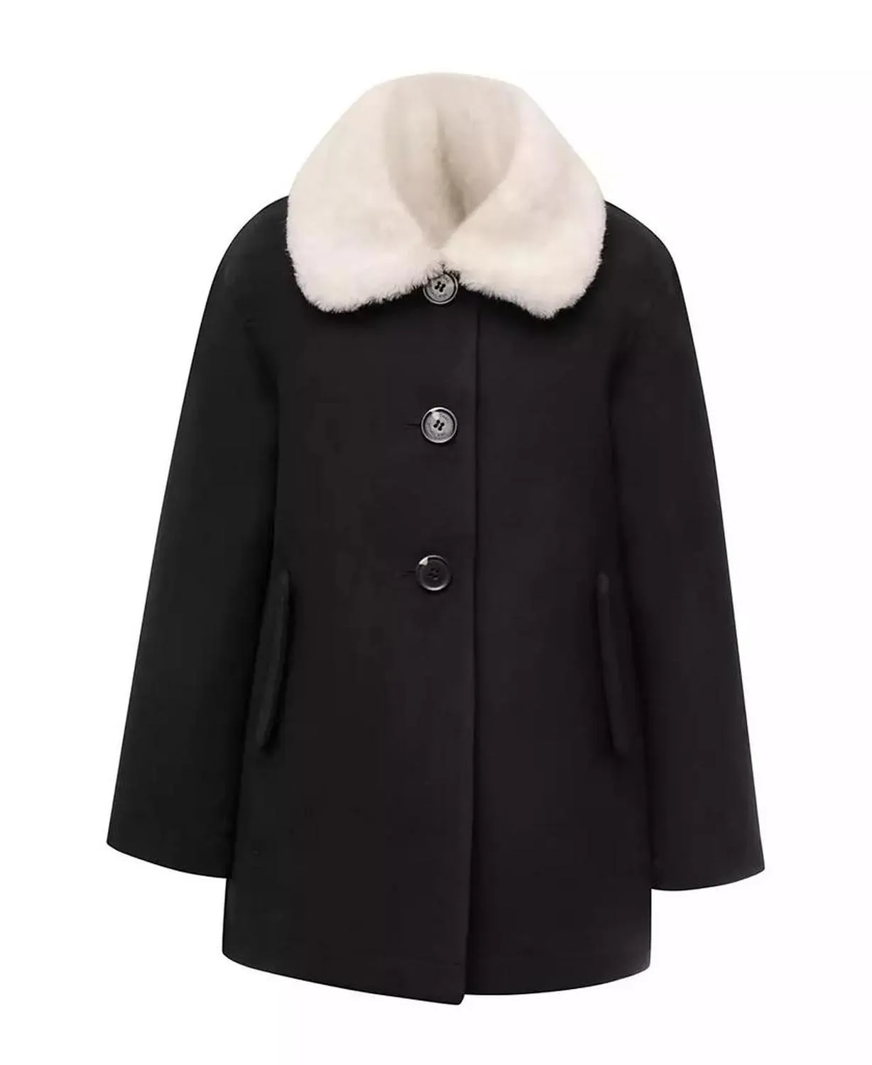 Big Girls Faux Wool Jacket