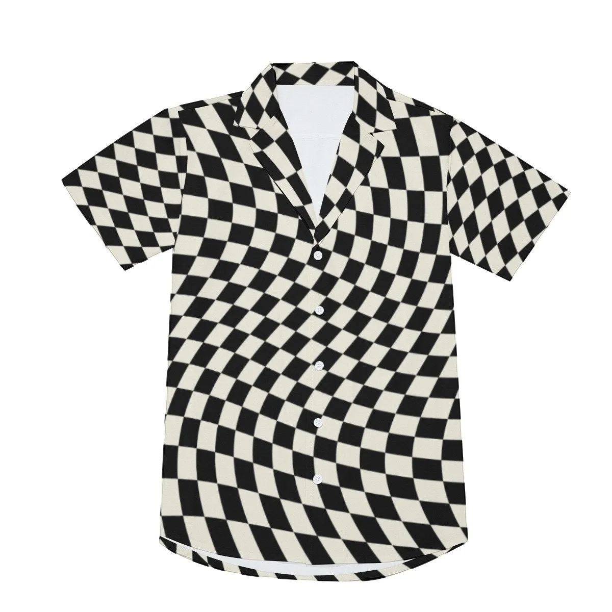 Black Checker Shirt Men, Black and White Checker Top Men, Black V neck Shirt Men, 80s 90s Shirt Style, Black Rave Shirt Men, Punk Rock Shirt