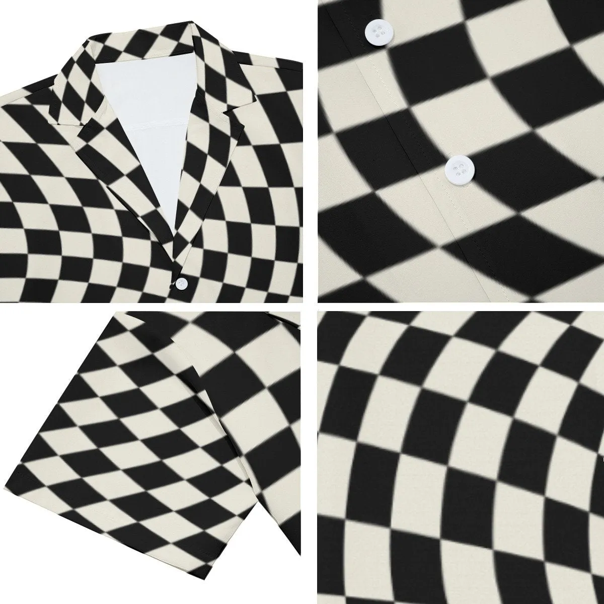 Black Checker Shirt Men, Black and White Checker Top Men, Black V neck Shirt Men, 80s 90s Shirt Style, Black Rave Shirt Men, Punk Rock Shirt