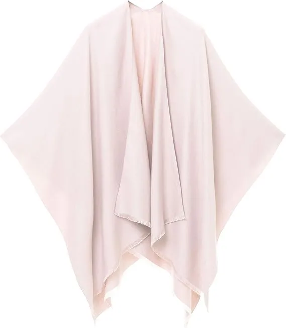 Blush Luxurious Knit Sweater Poncho Cardigan