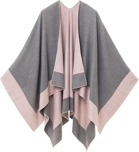 Blush Luxurious Knit Sweater Poncho Cardigan