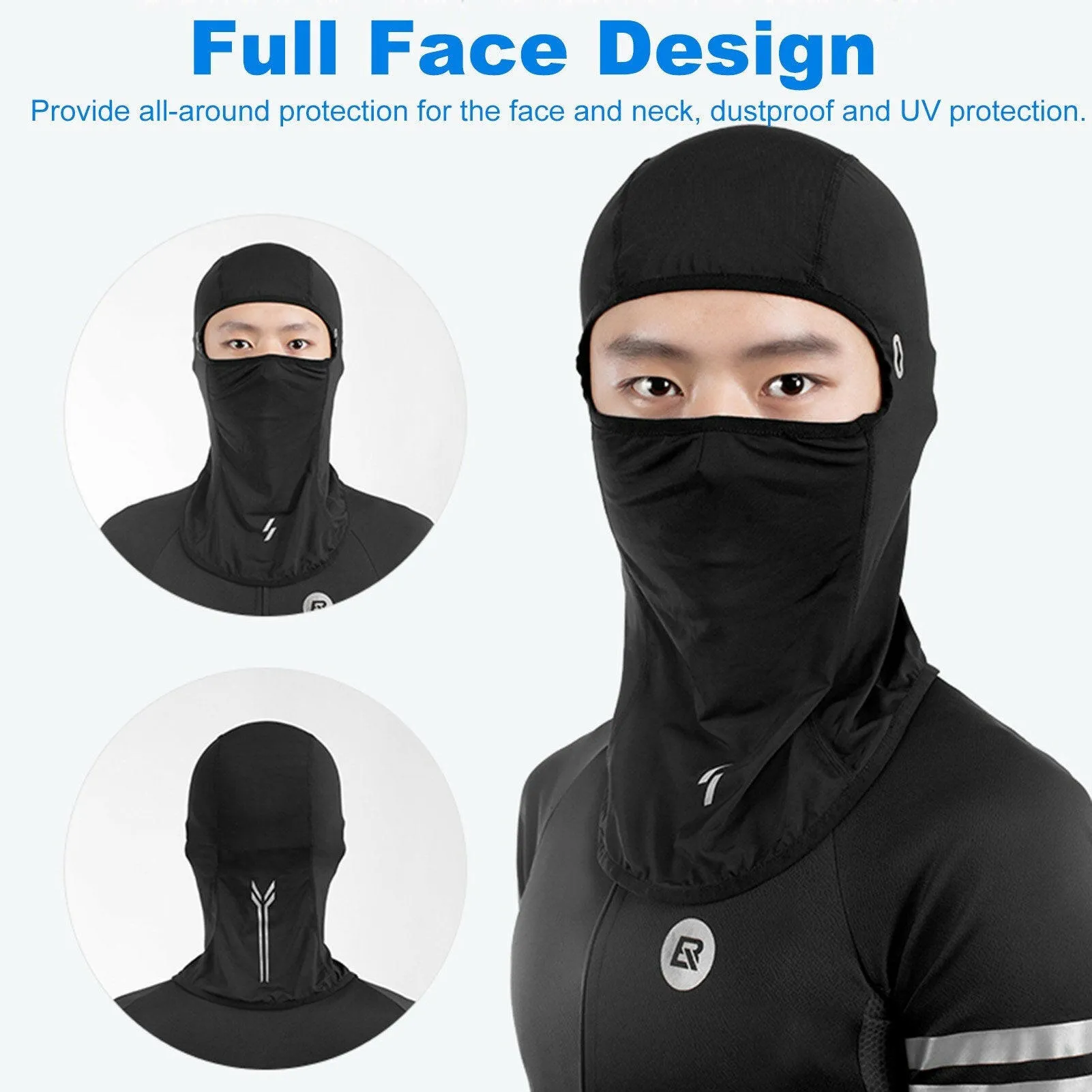 Breathable Balaclava for Men Women UV Protection Dustproof Windproof Sports Outdoor Face Mask for Cycling Running Motorcycle Riding