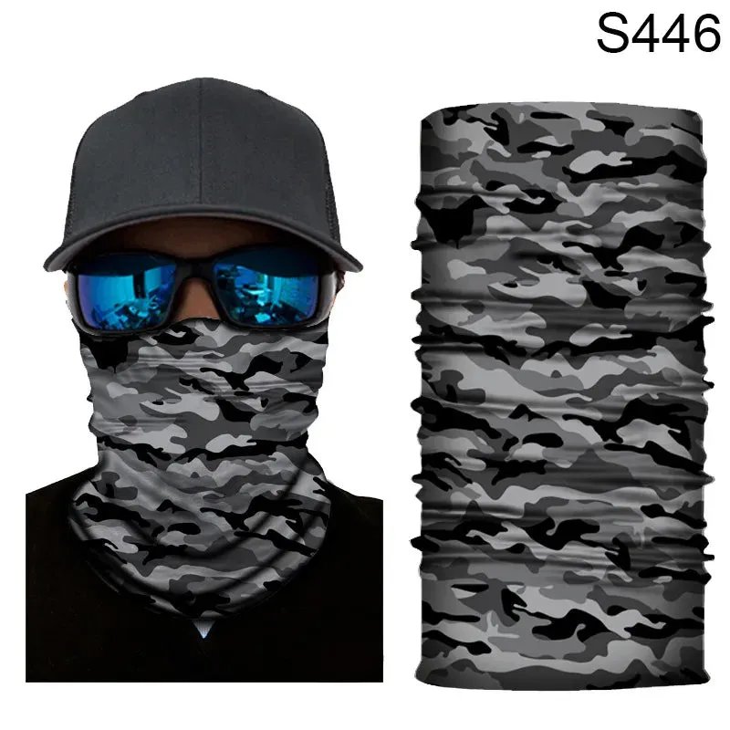 Camouflage Cycling Face Mask Tactical Military Scarf Neck Gaiter Men Seamless Bandana Women Headband Balaclava Tube Face Shield