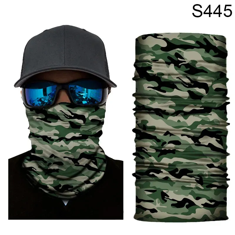 Camouflage Cycling Face Mask Tactical Military Scarf Neck Gaiter Men Seamless Bandana Women Headband Balaclava Tube Face Shield