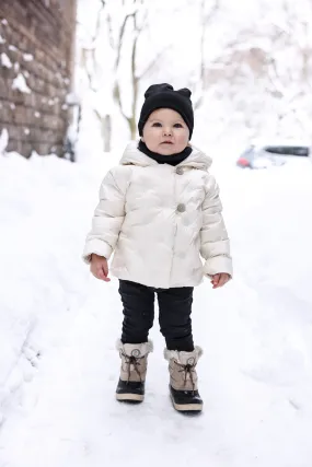 coat puff style down - off white