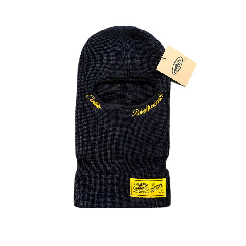 CORTEIZ KNIT BALACLAVA BLACK YELLOW