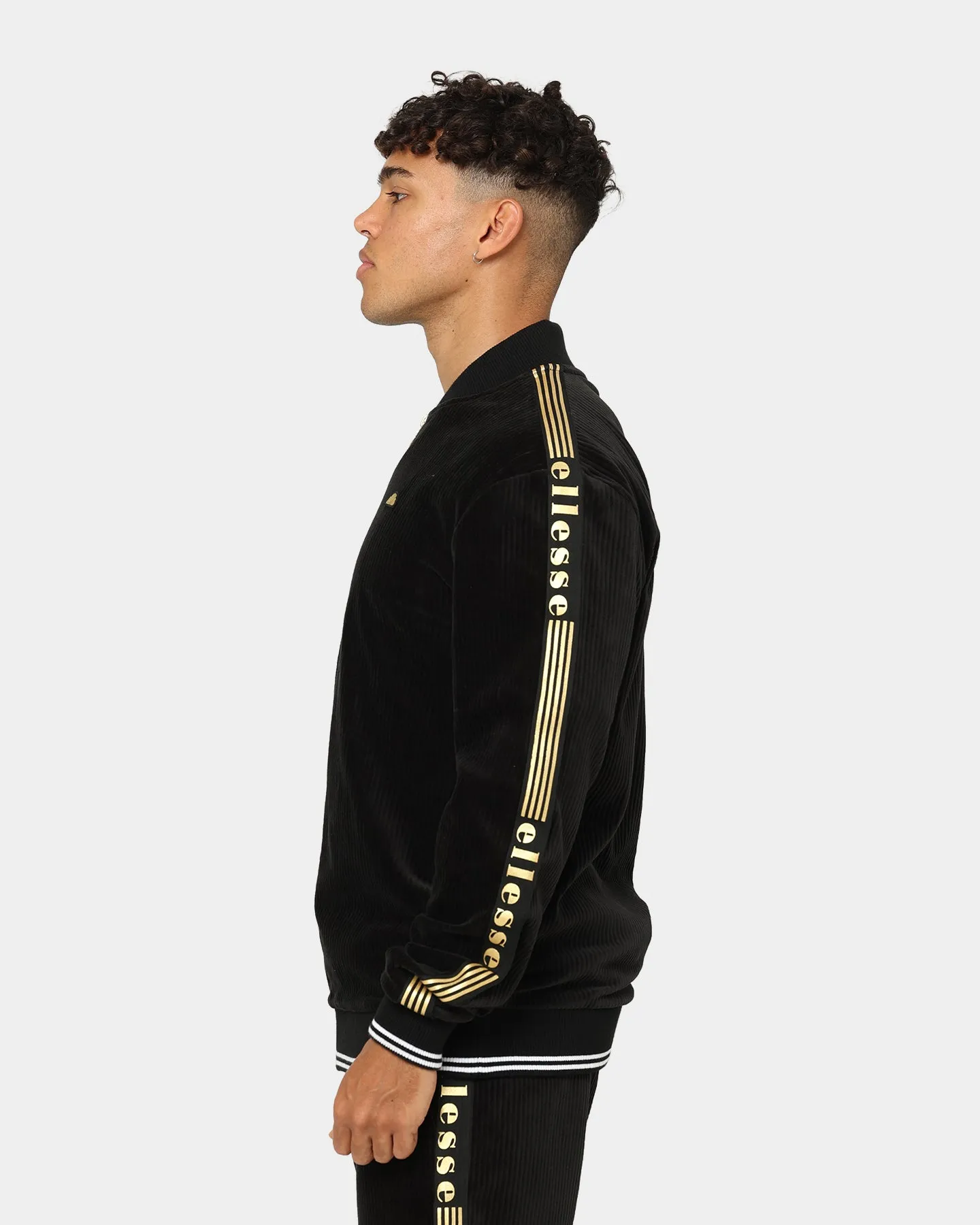 Ellesse Monzo Corduroy Track Jacket Black/Gold