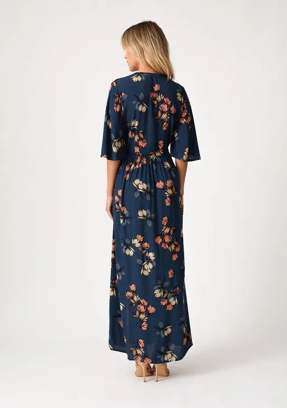 EMPIRE WAIST FLORAL MAXI DRESS