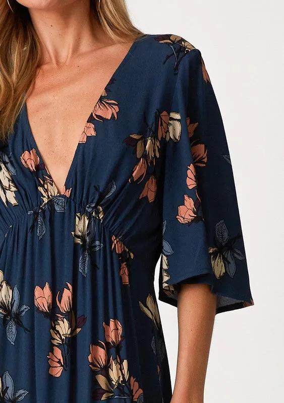 EMPIRE WAIST FLORAL MAXI DRESS