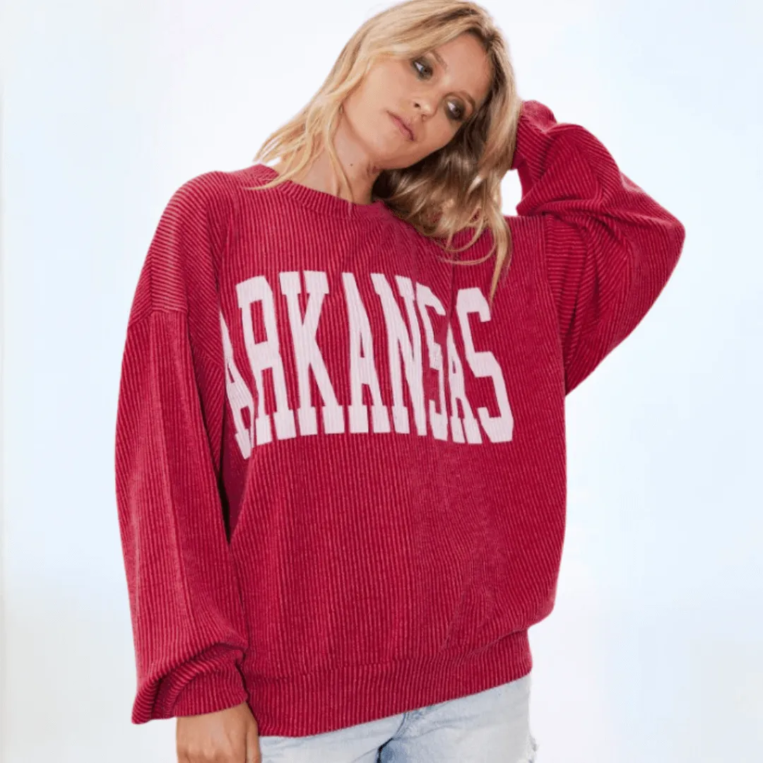 Graphic "ARKANSAS" Oversized Sweatshirt Made in USA