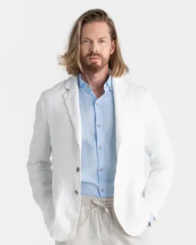 Heavyweight Linen Blazer Salvador in White