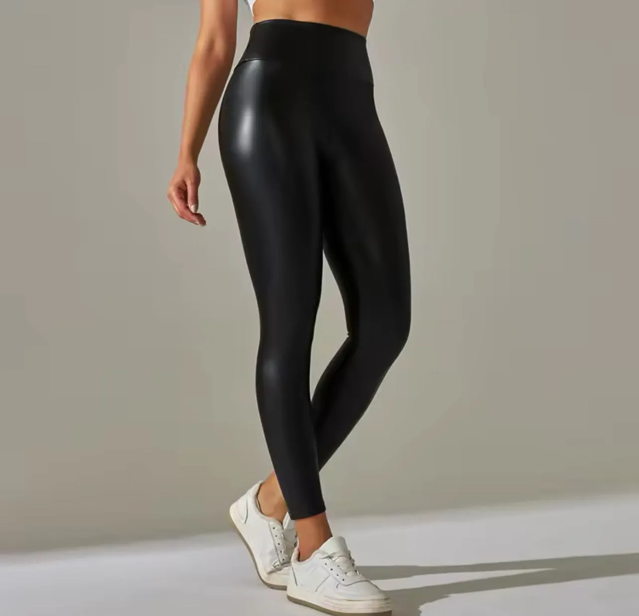 High Waist Faux Leather Leggings