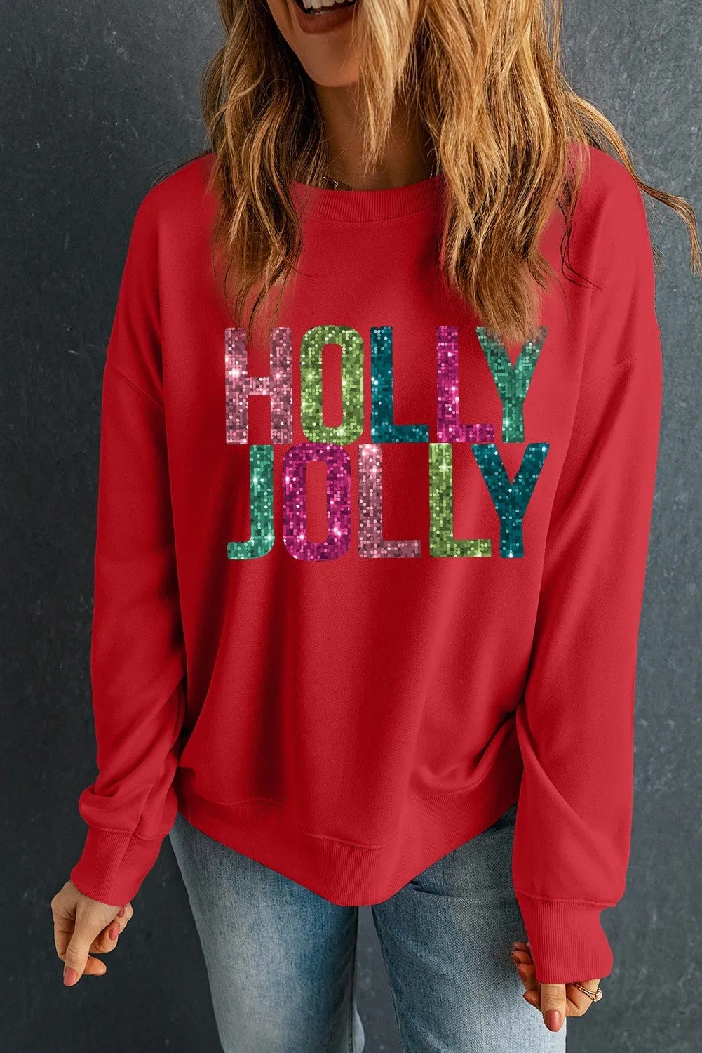 Holly Jolly Colors Sweatshirt Pullover*