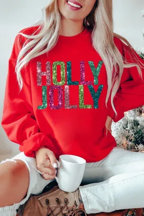 Holly Jolly Colors Sweatshirt Pullover*