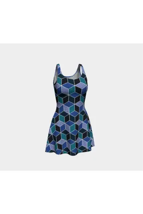 ISOClectic Blue Flare Dress