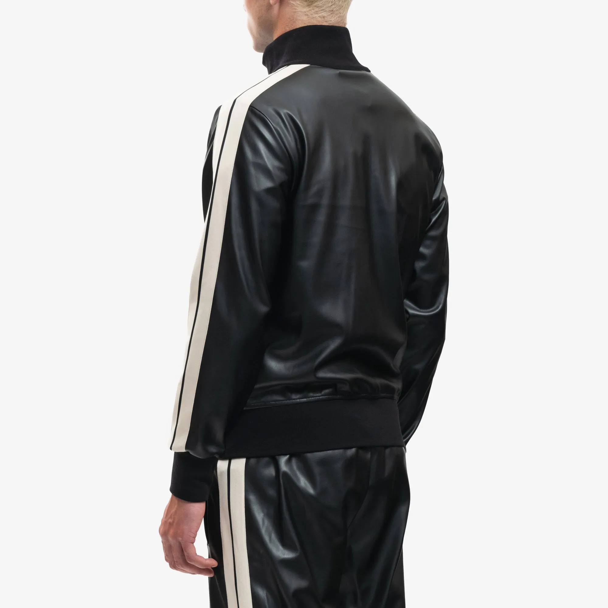 Leather Effect Track Jacket