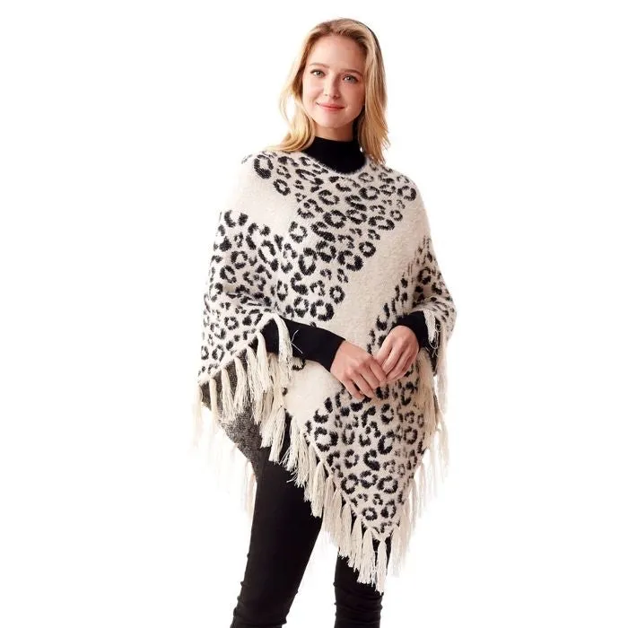 Leopard Eyelash Poncho