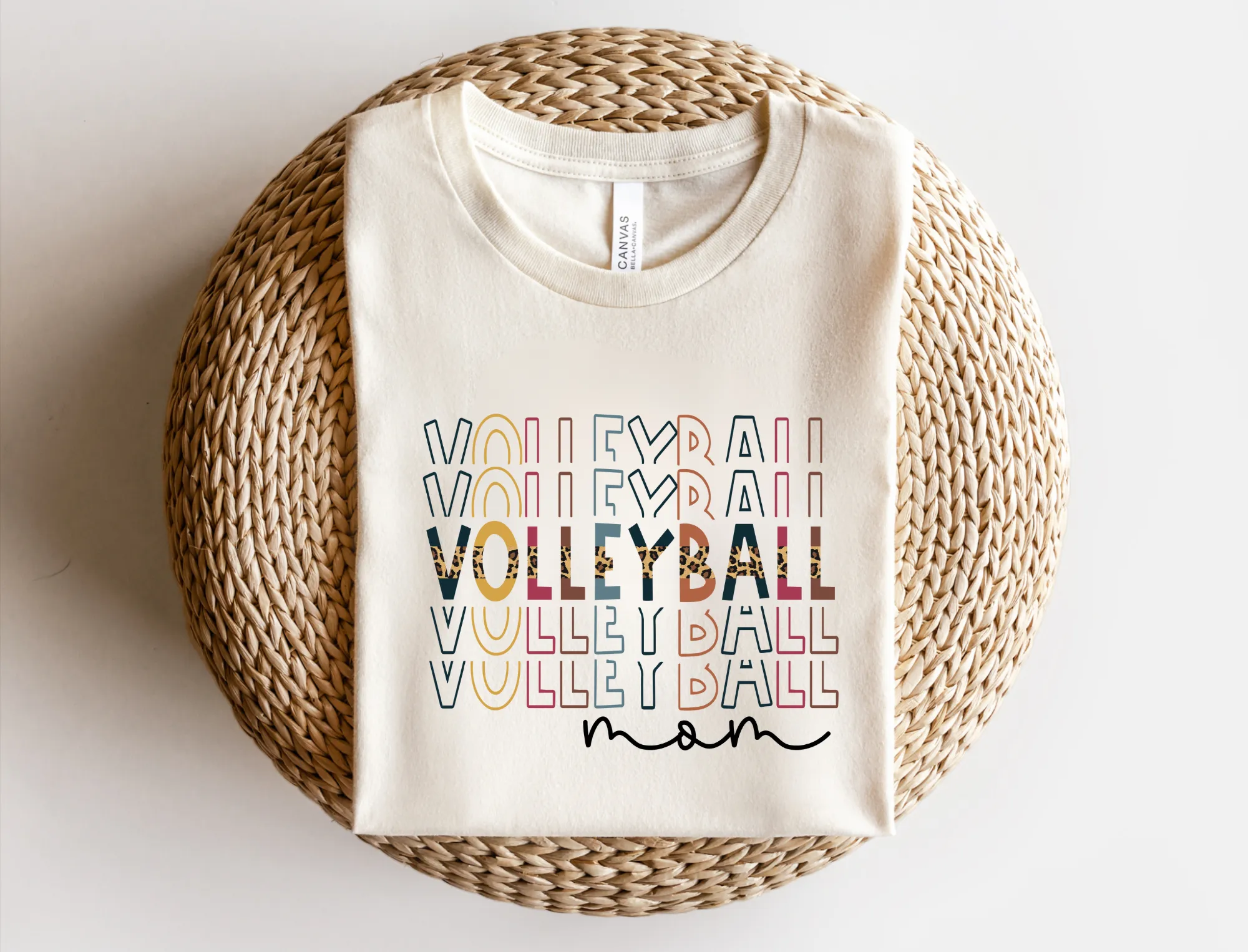 Leopard Print Volleyball Mom Shirt