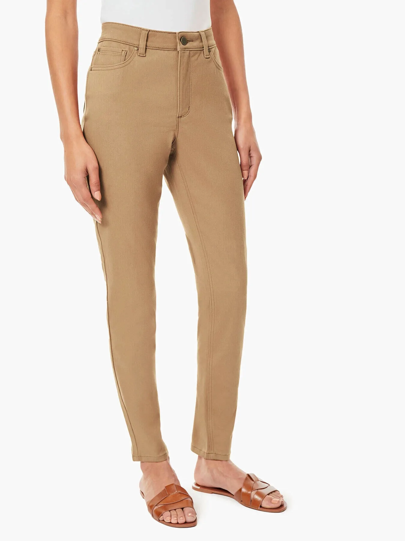 Lexington Cropped Skinny Jeans, Mocha Wash