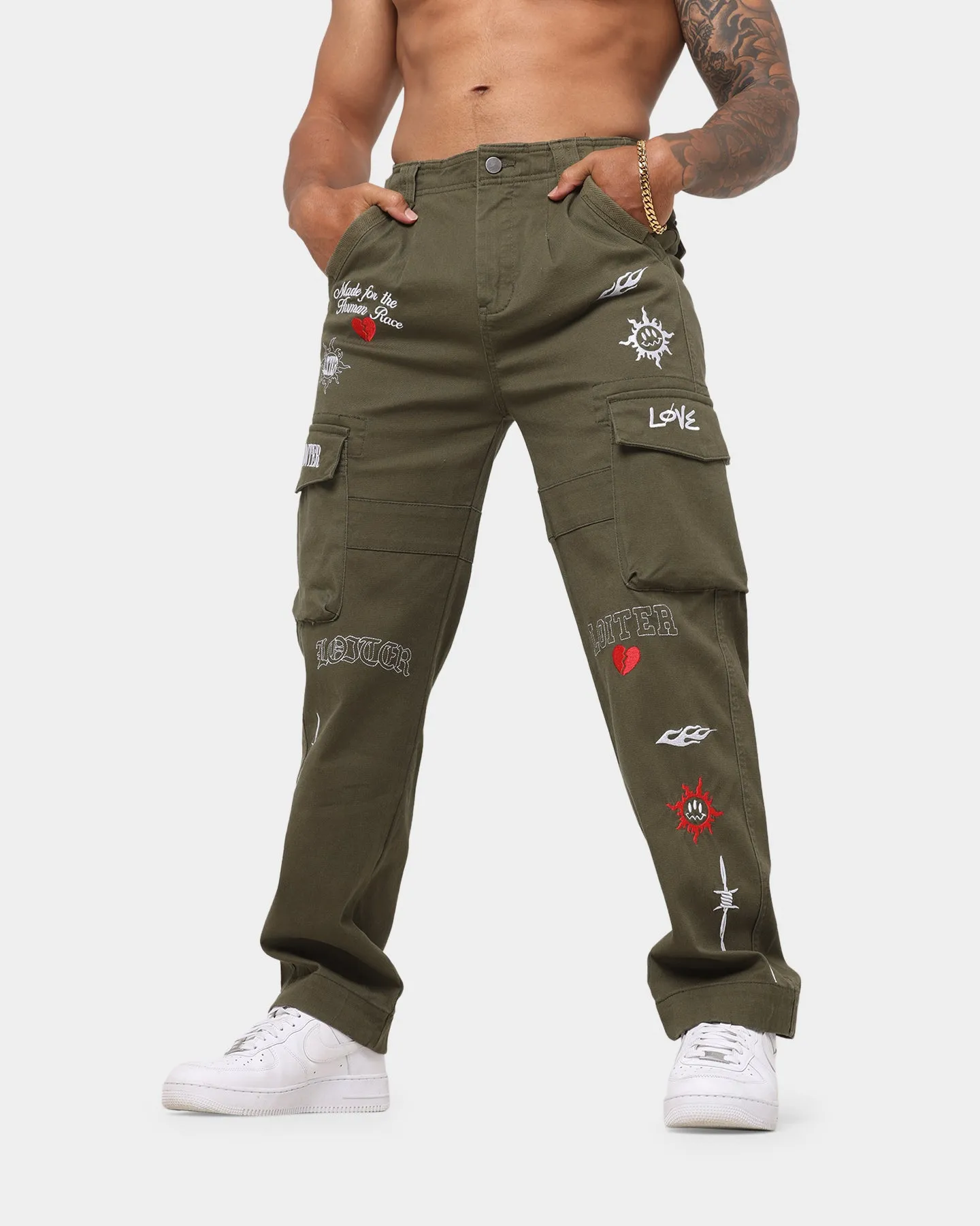 Loiter Sketch Cargo Pants Khaki