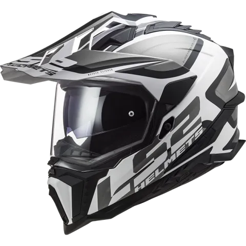 LS2 Mx701 Explorer Alter Adenture Helmet Matt Black White-0