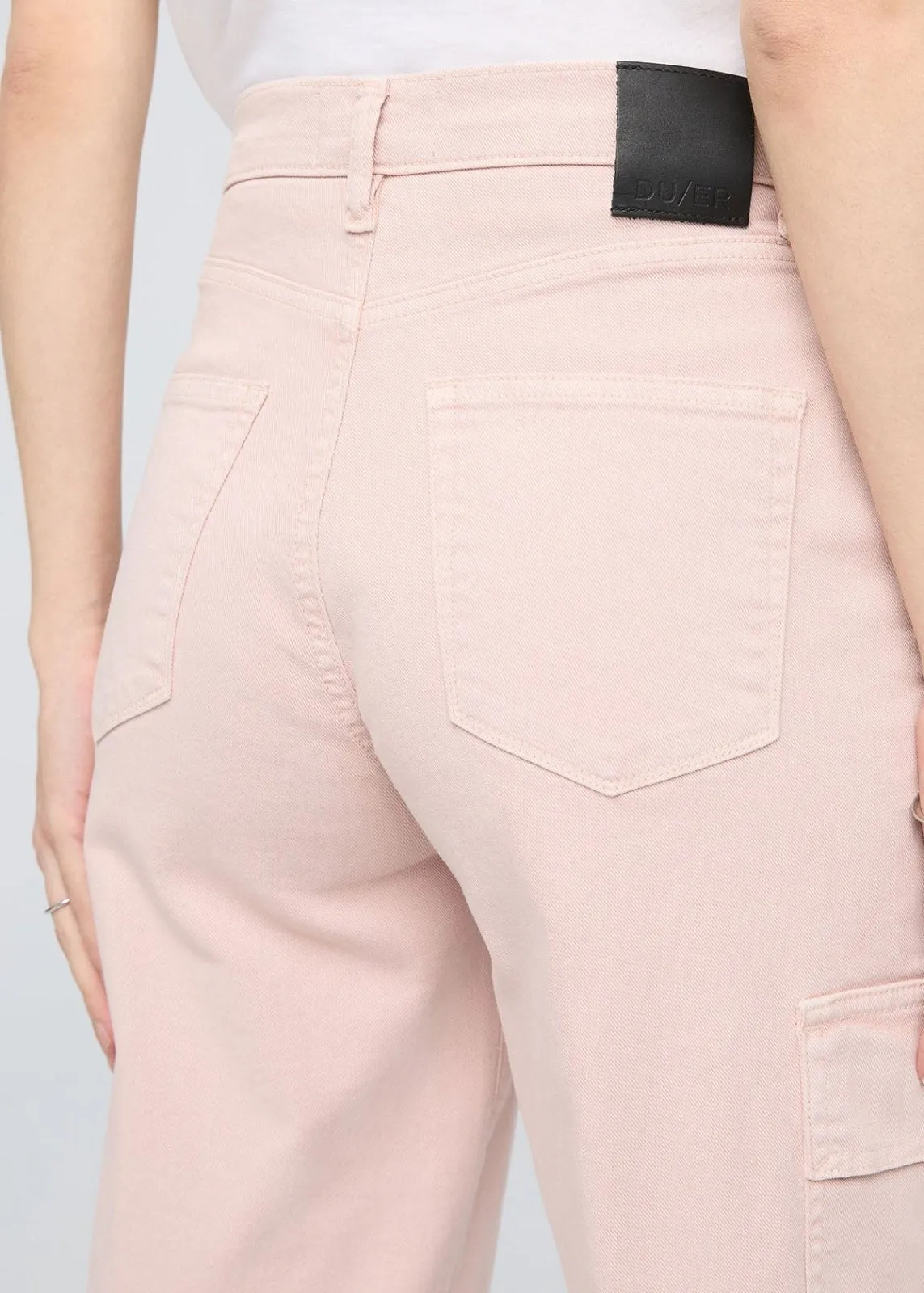 LuxTwill High Rise Cargo Pant - Soft Rose