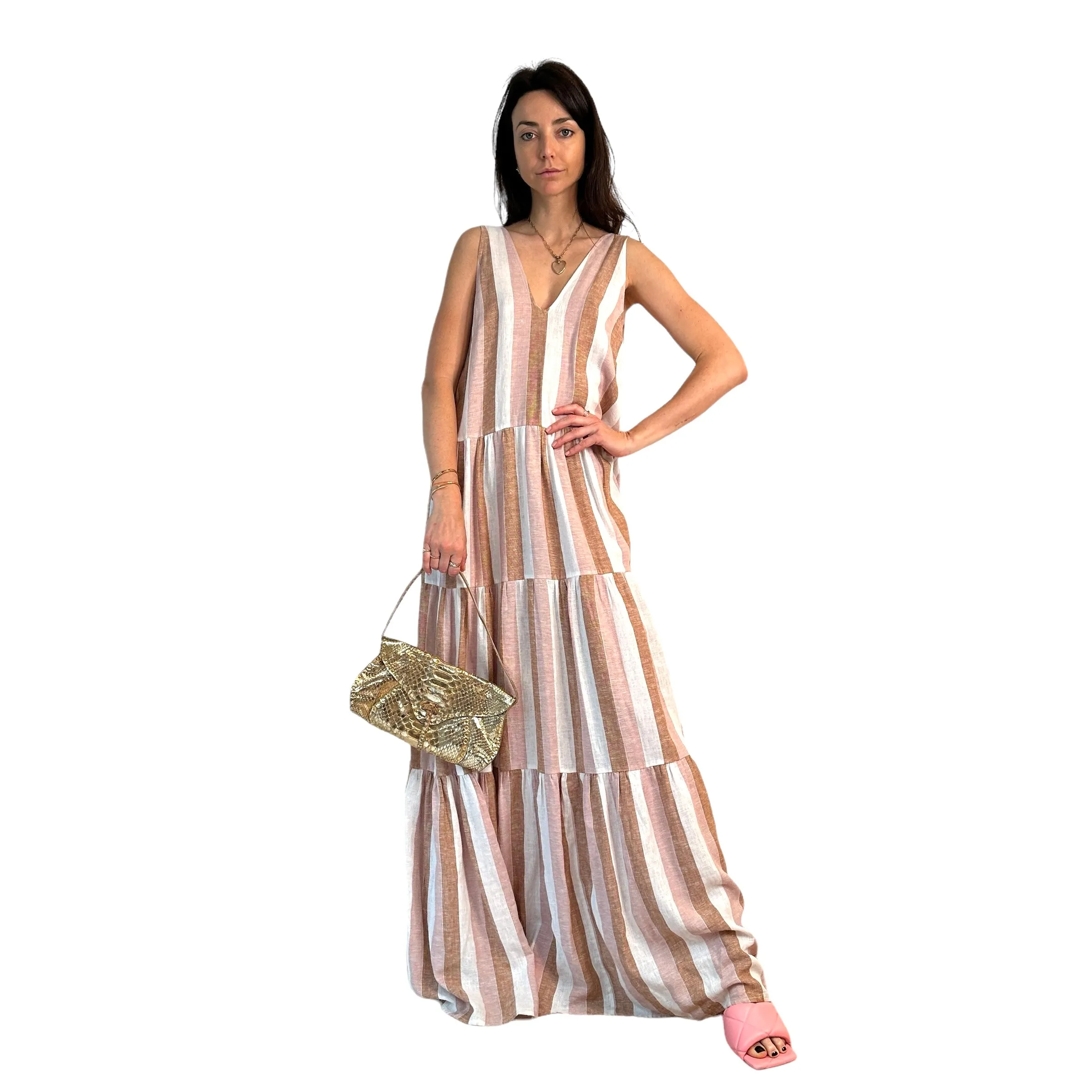 Maxi Linen Dress - S