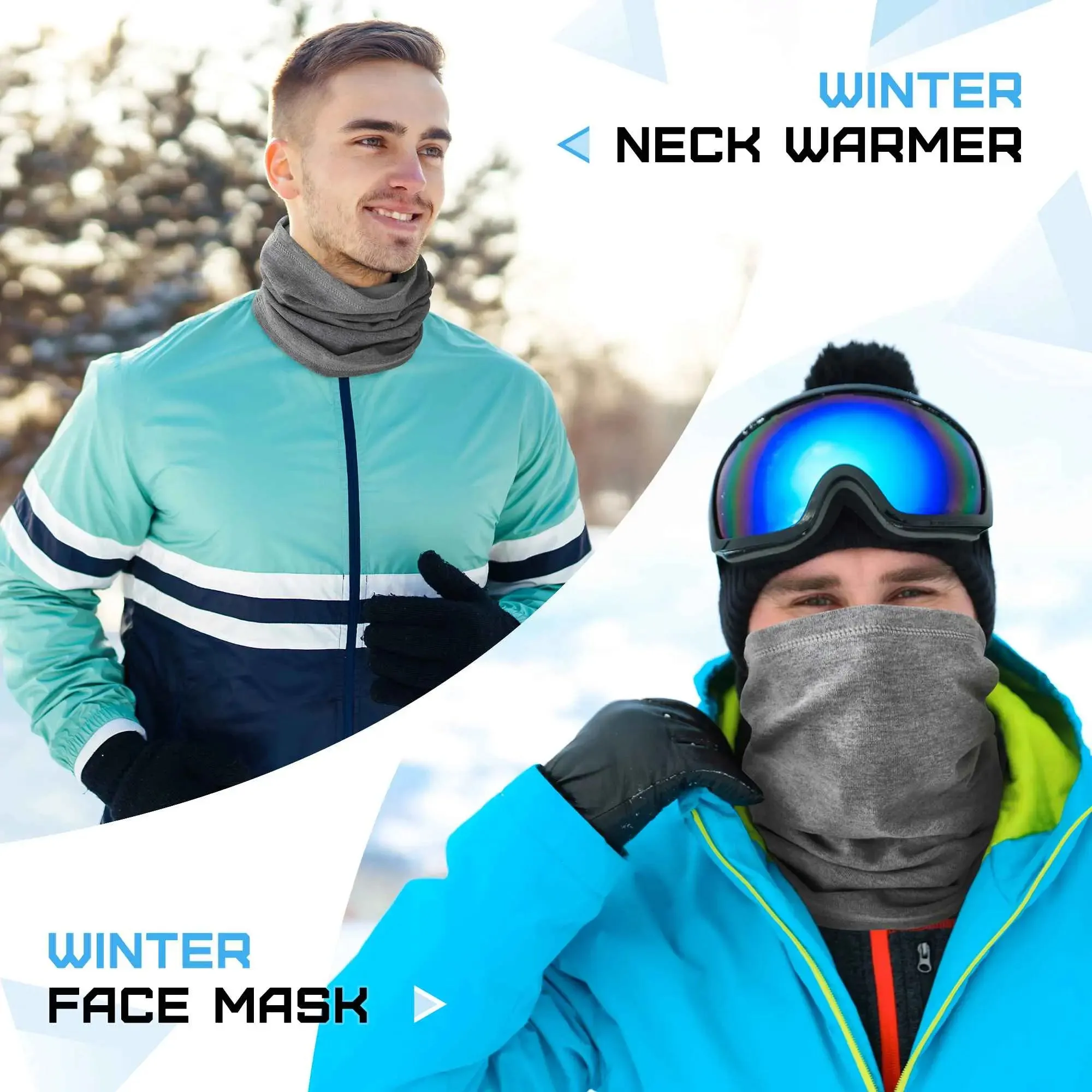 MCTi Winter Neck Warmer - Soft Fleece for Skiing and Outdoor Sports