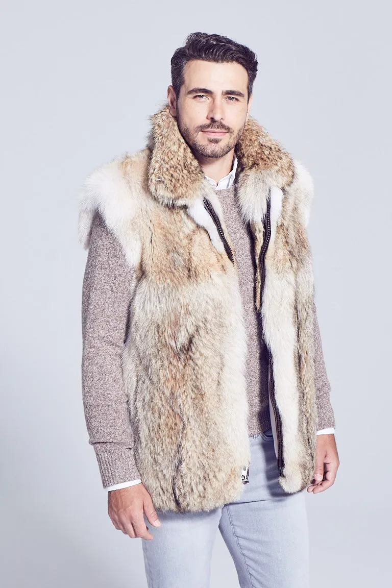 Men's Aaron Coyote Fur Vest