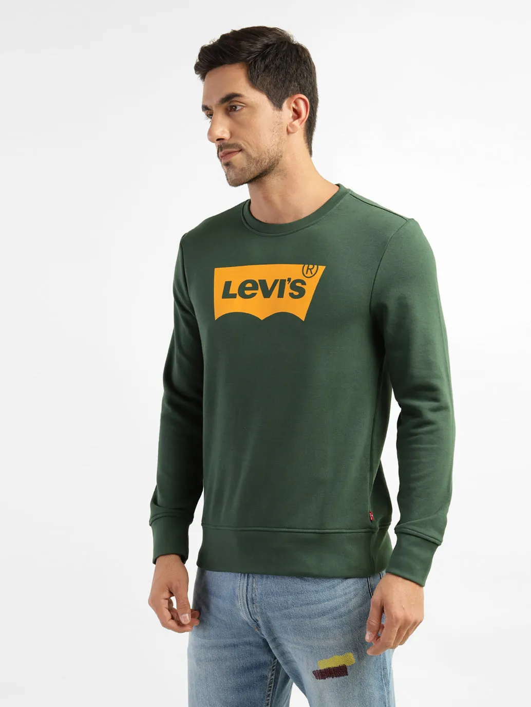 Men's Brand Logo Crew Neck Sweatshirt