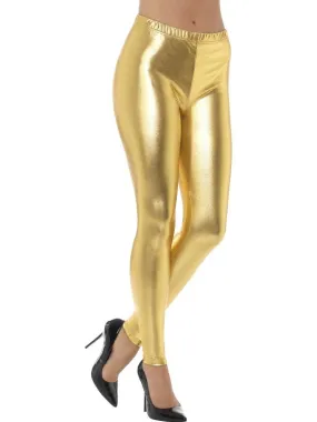 Metallic Leggings - Gold