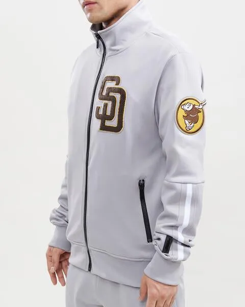 MLB SAN DIEGO PADRES CLASSIC MEN'S TRACK JACKET (GRAY)