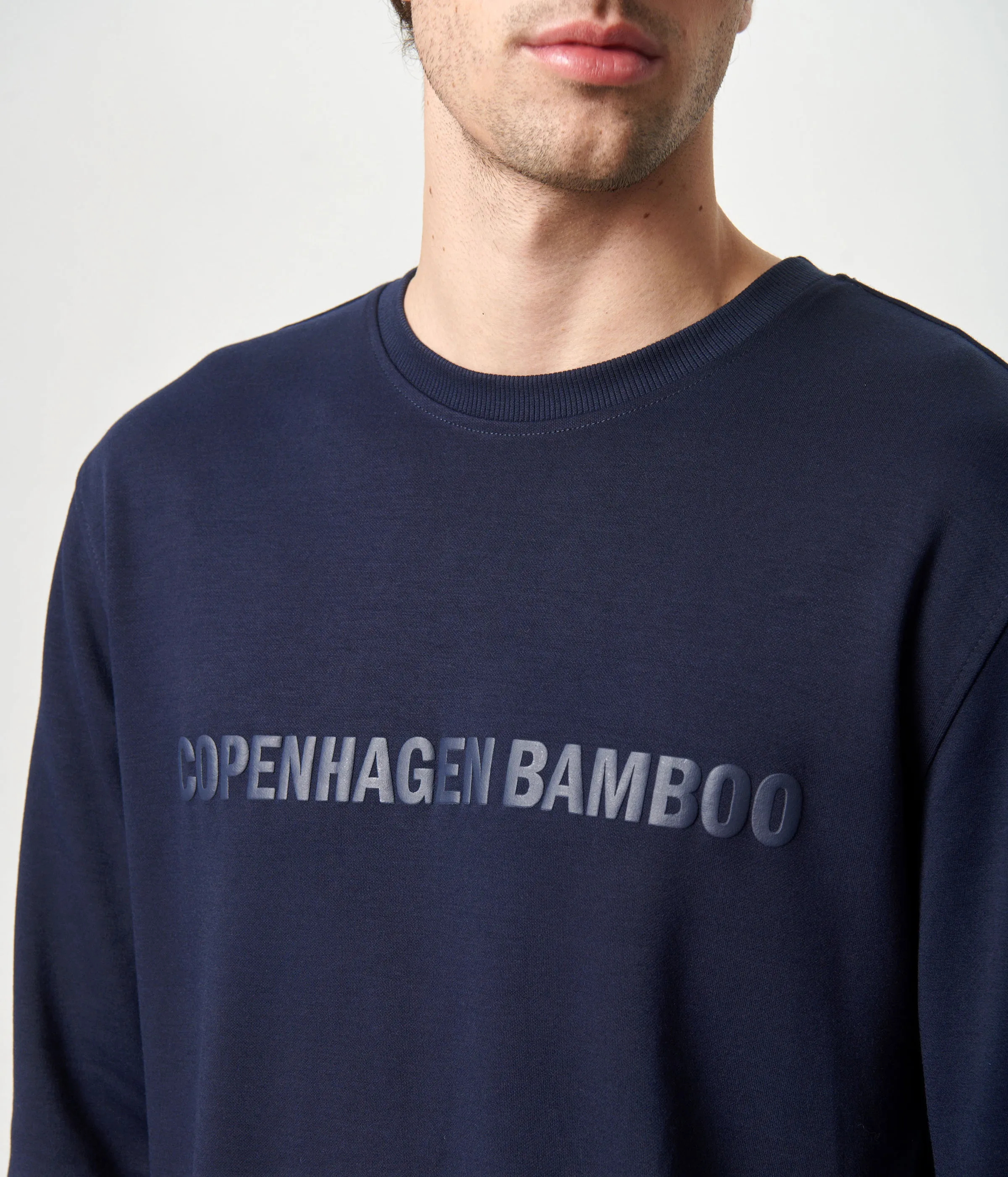 Navy bamboo sweatshirt with logo