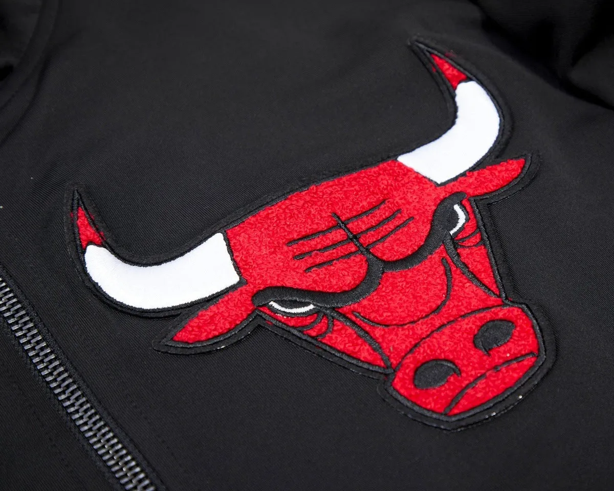 NBA CHICAGO BULLS CLASSIC MEN'S TRACK JACKET (BLACK)