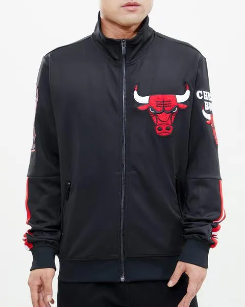 NBA CHICAGO BULLS CLASSIC MEN'S TRACK JACKET (BLACK)