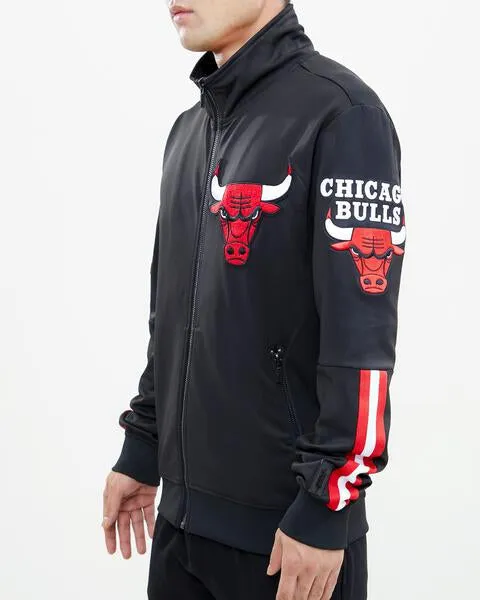 NBA CHICAGO BULLS CLASSIC MEN'S TRACK JACKET (BLACK)