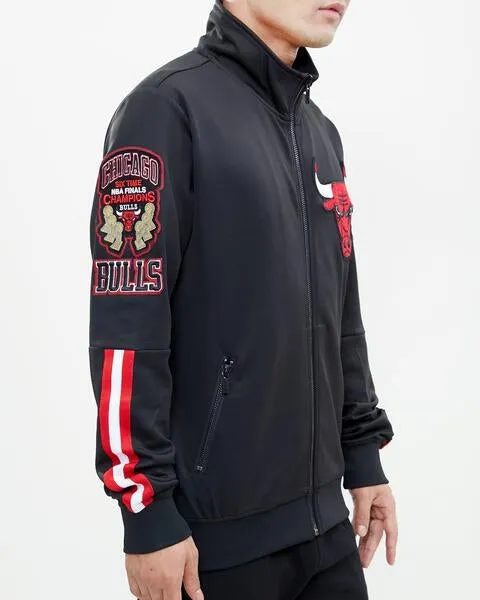 NBA CHICAGO BULLS CLASSIC MEN'S TRACK JACKET (BLACK)