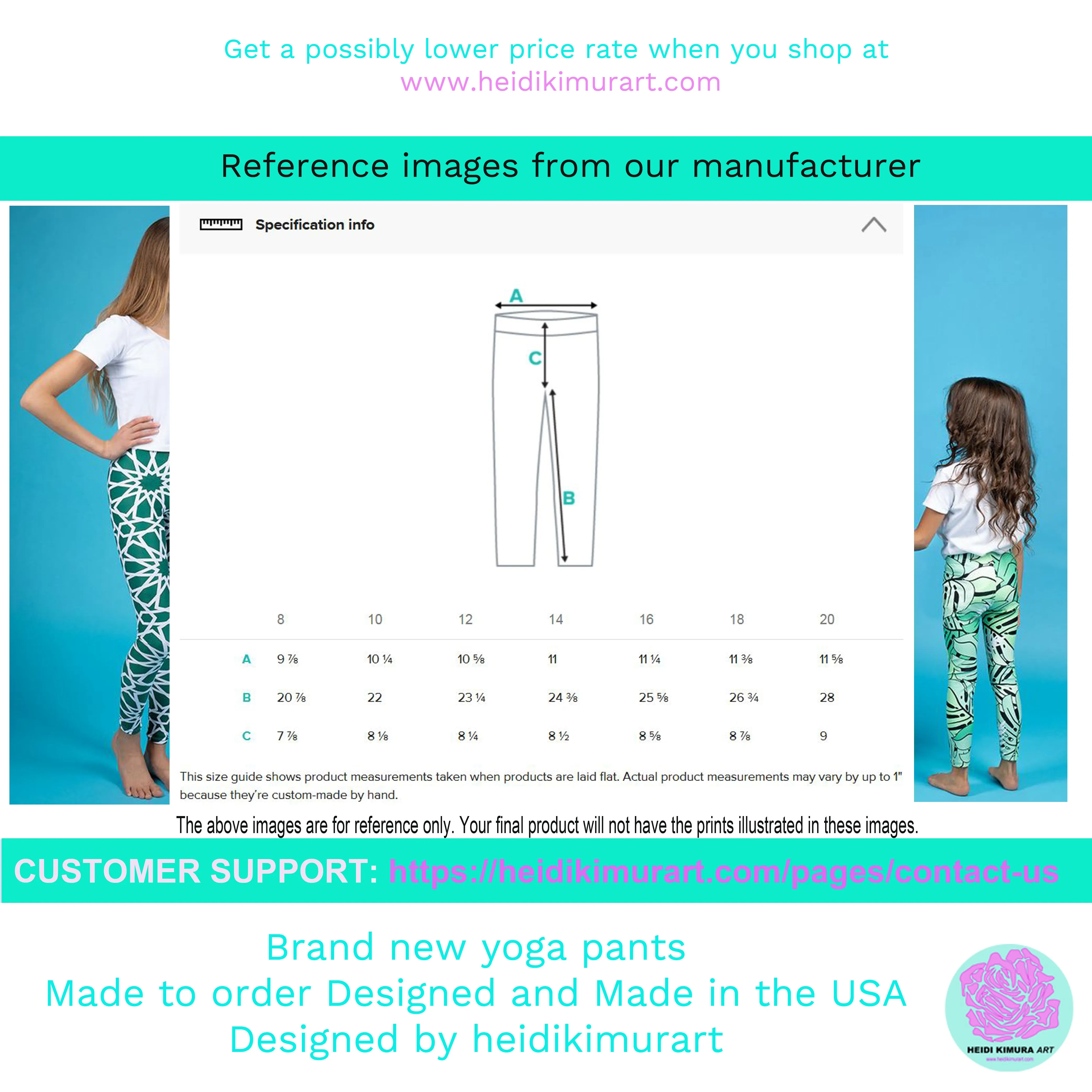 Nude Beige Ice Cream Tights, Cactus Print Youth Leggings Tight Workout Pants -Made in USA/EU