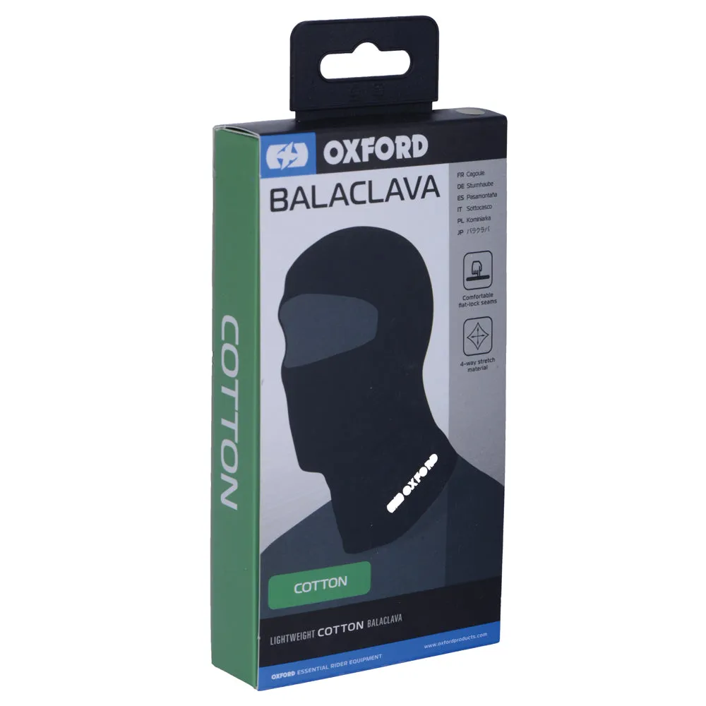 Oxford Cotton Balaclava Black