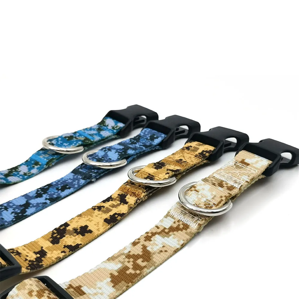 PAWS ASIA Suppliers Custom Nylon Camo Luxury Summer Breathable Large Dog Collar