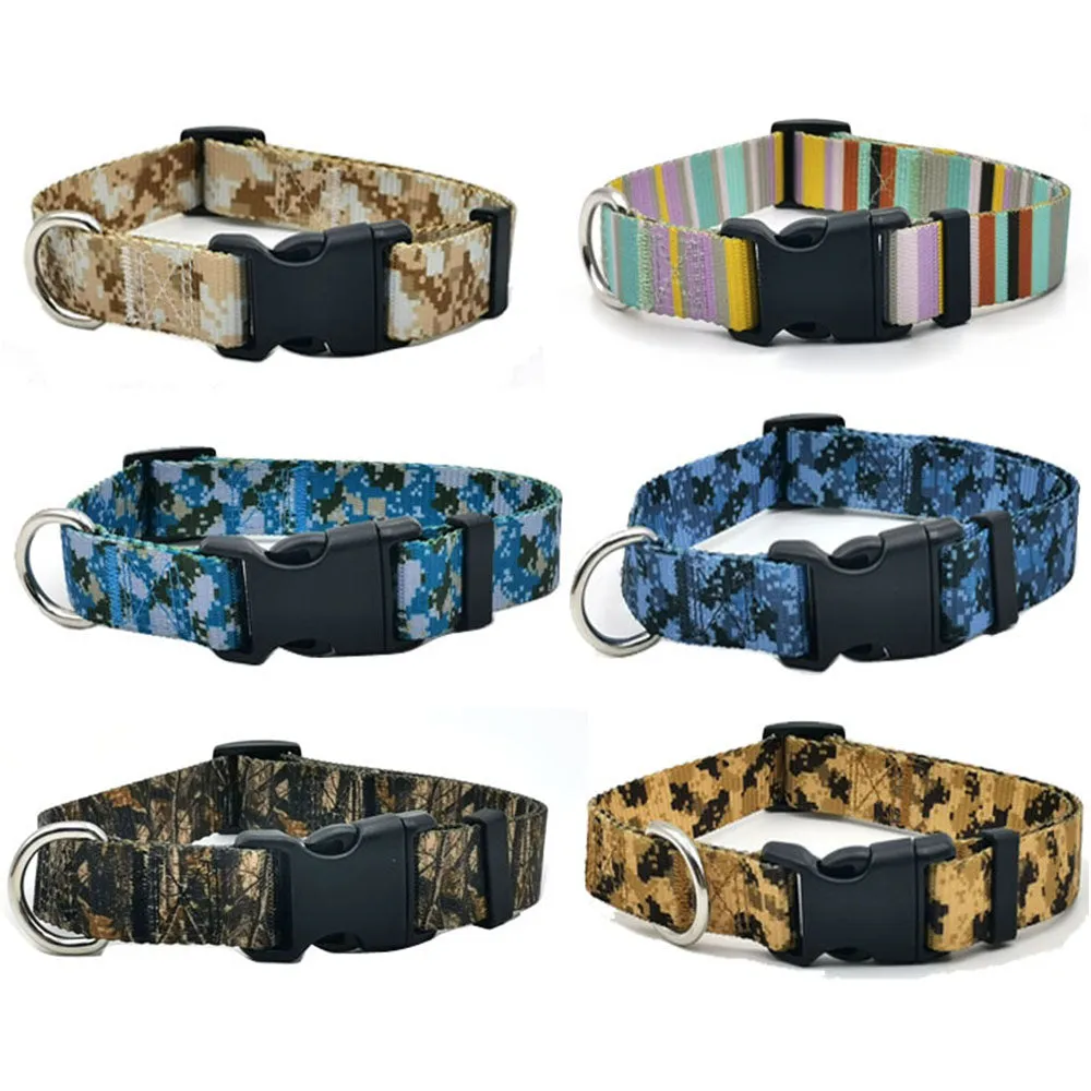 PAWS ASIA Suppliers Custom Nylon Camo Luxury Summer Breathable Large Dog Collar