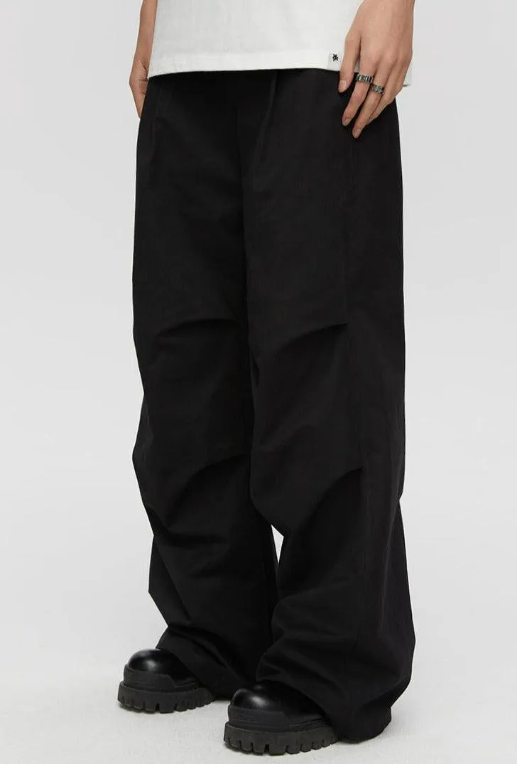 Pleated Parachute Cargo Pants