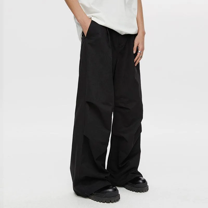 Pleated Parachute Cargo Pants