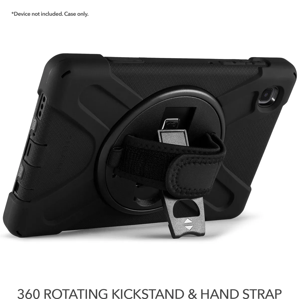 Rapture Rugged - Galaxy Tab A7 Lite 8.7” T220/ T225 w/ Kickstand & Hand Strap Black Tablet Cases