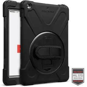 Rapture Rugged - iPad 10.2" Gen9/ 8/ 7 w/ Kickstand & Hand Strap Black Tablet Cases