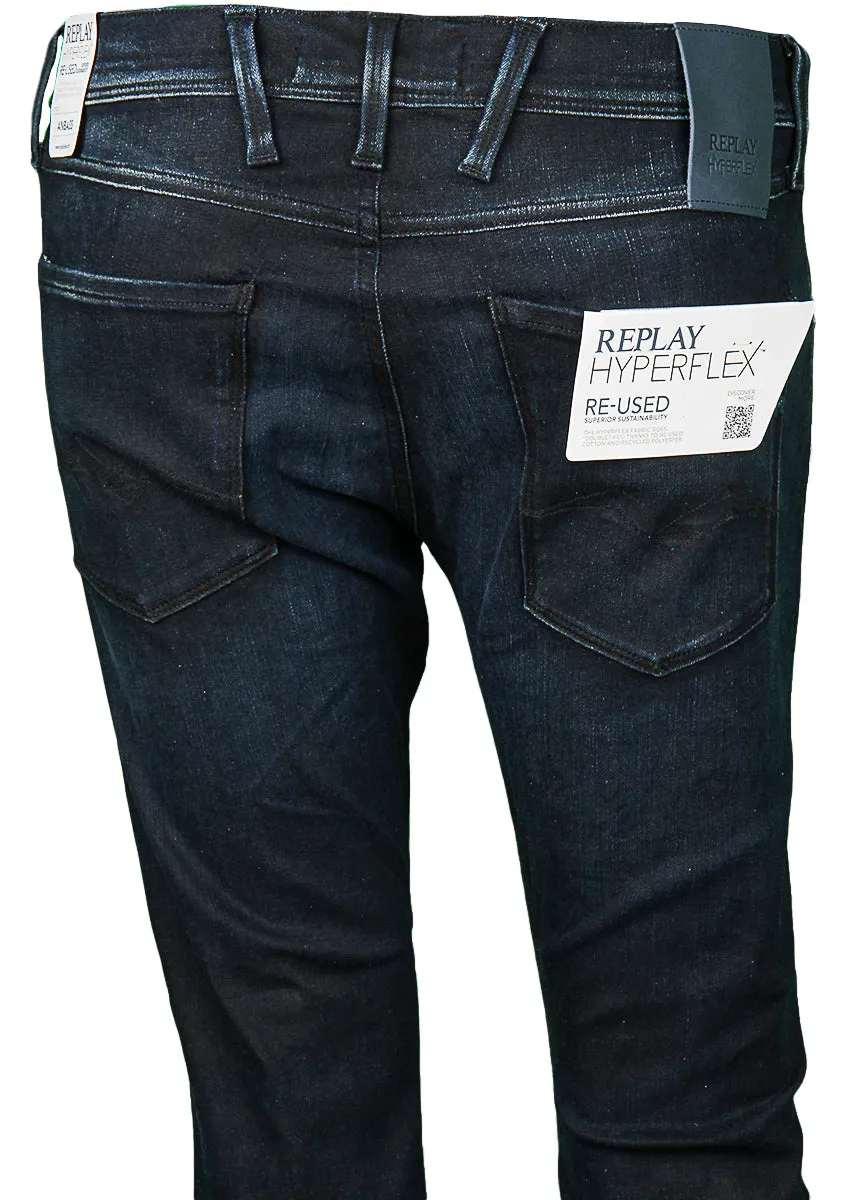 Replay Anbass Dark Navy Wash Jeans For Men